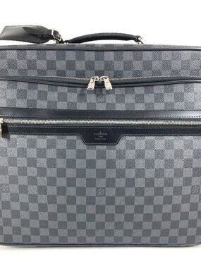 Louis Vuitton Travel Bag Pilot Case Damier Graphite Canvas Black